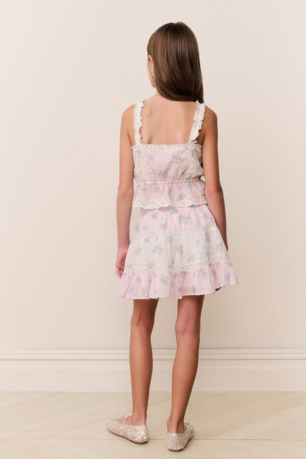 Tween Jessamine Mixed Print Top | Loveshackfancy on sale