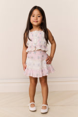 Little Girls Jessamine Mixed Print Top | Loveshackfancy US