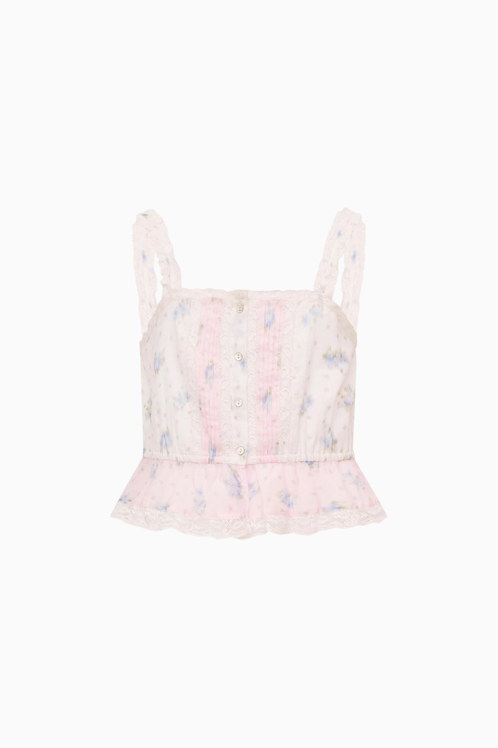 Little Girls Jessamine Mixed Print Top | Loveshackfancy US