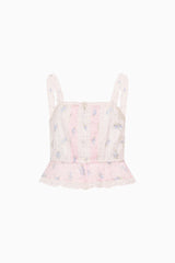 Little Girls Jessamine Mixed Print Top | Loveshackfancy US