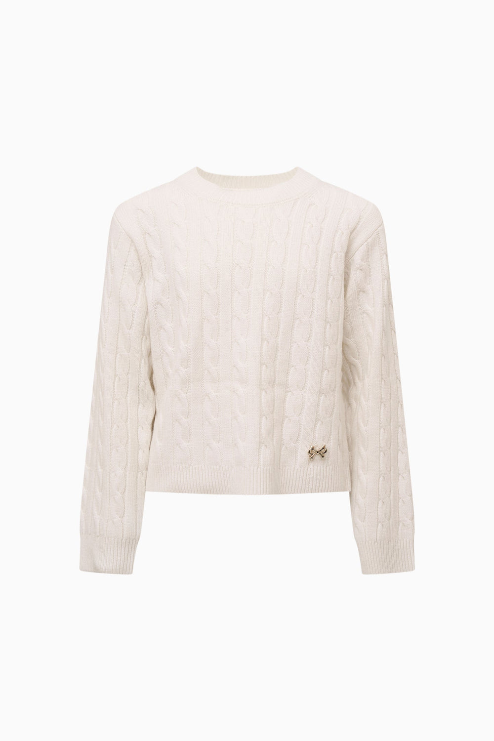 Little Girls Sallie Cable Knit Pullover | Loveshackfancy online