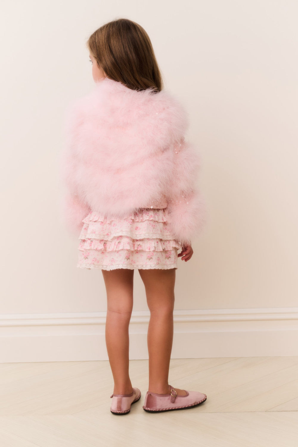 Little Girls Trislyn Feather Sequin Jacket | Loveshackfancy sale