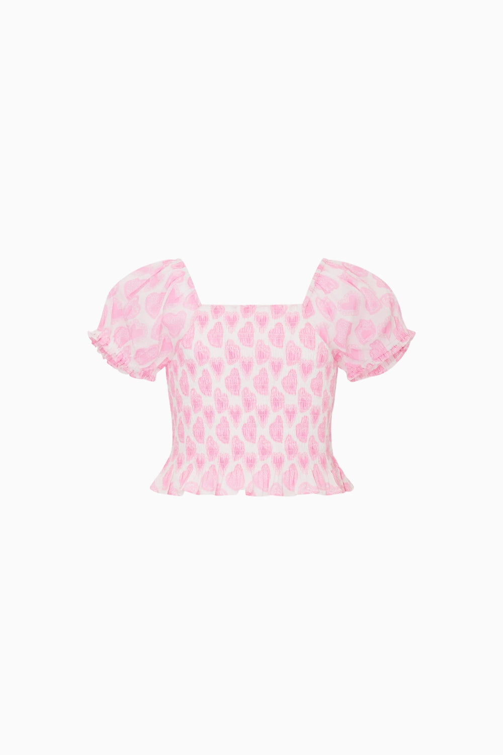 Tween Fabielle Heart Print Top | Loveshackfancy online