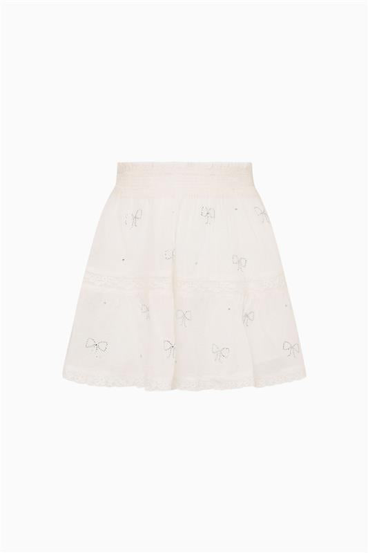 Little Girls Silano Crystal Bow Cotton Skirt | Loveshackfancy sale