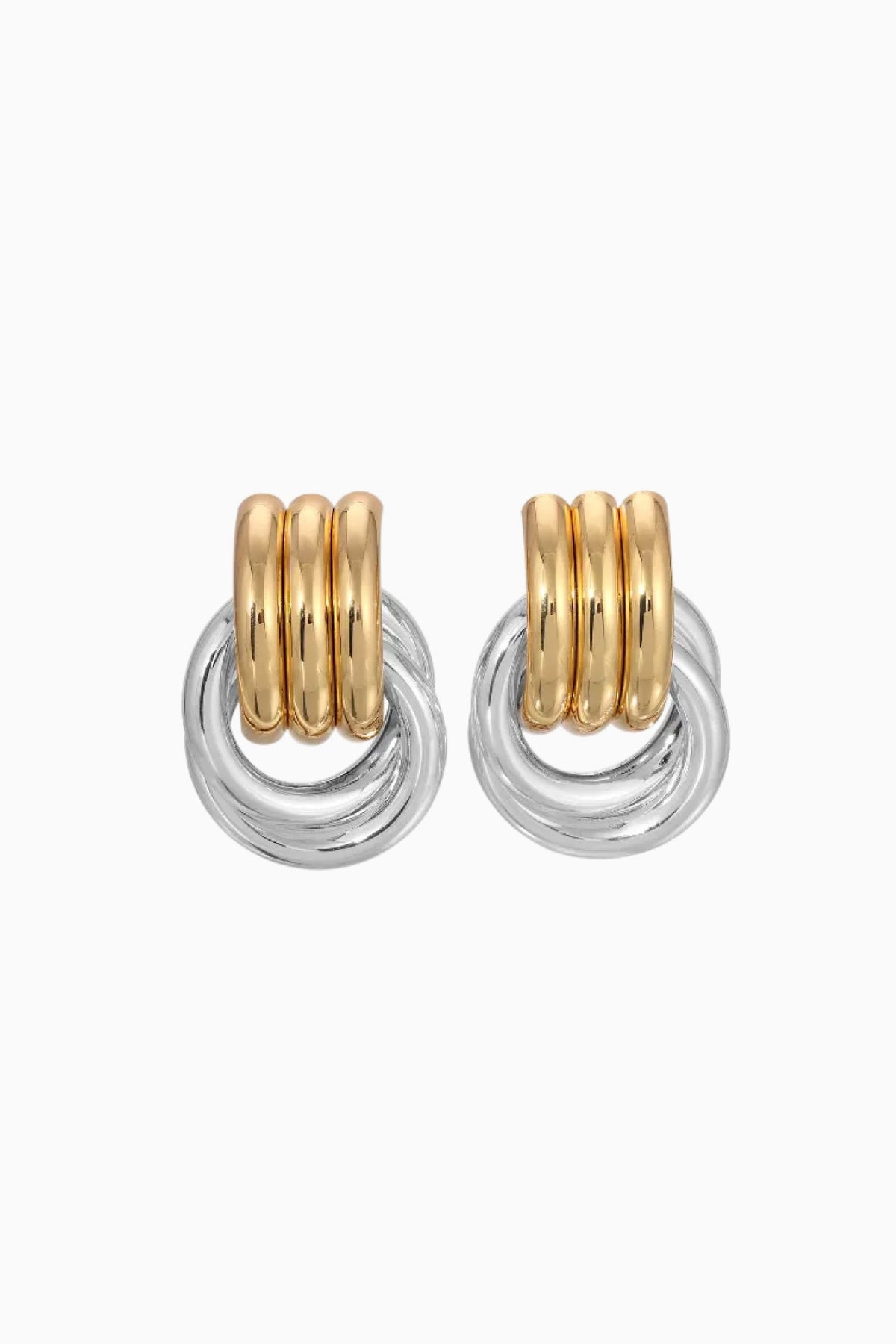 Heaven Mayhem Mini Knot Mixed Metal Earrings | Loveshackfancy discount