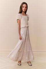 Tween Cotton Tiered Sampaio Maxi Skirt | Loveshackfancy outlet