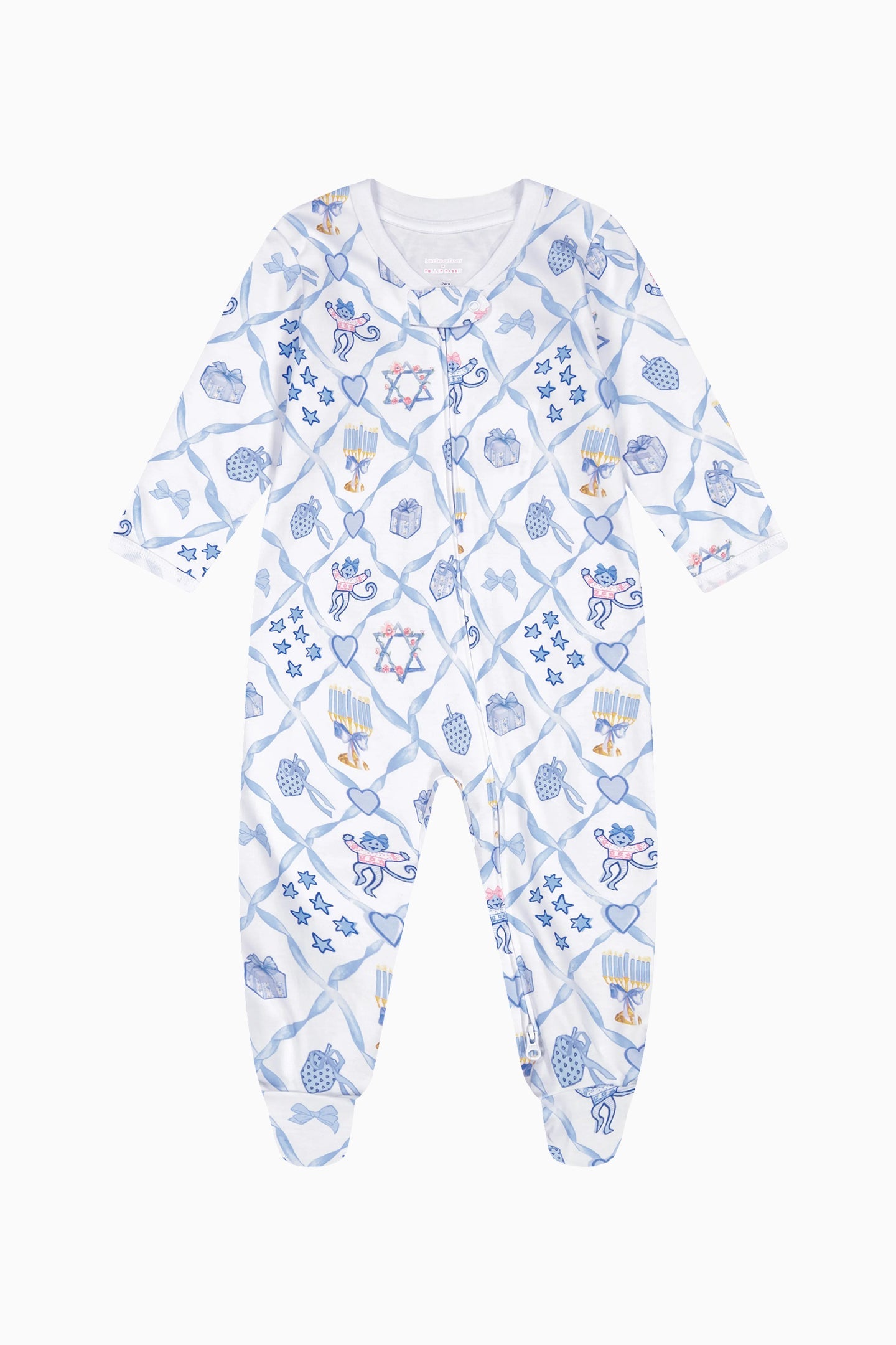 LoveShackFancy x Roller Rabbit Infant Starry Nights Lattice Zipper Footie | Loveshackfancy near me