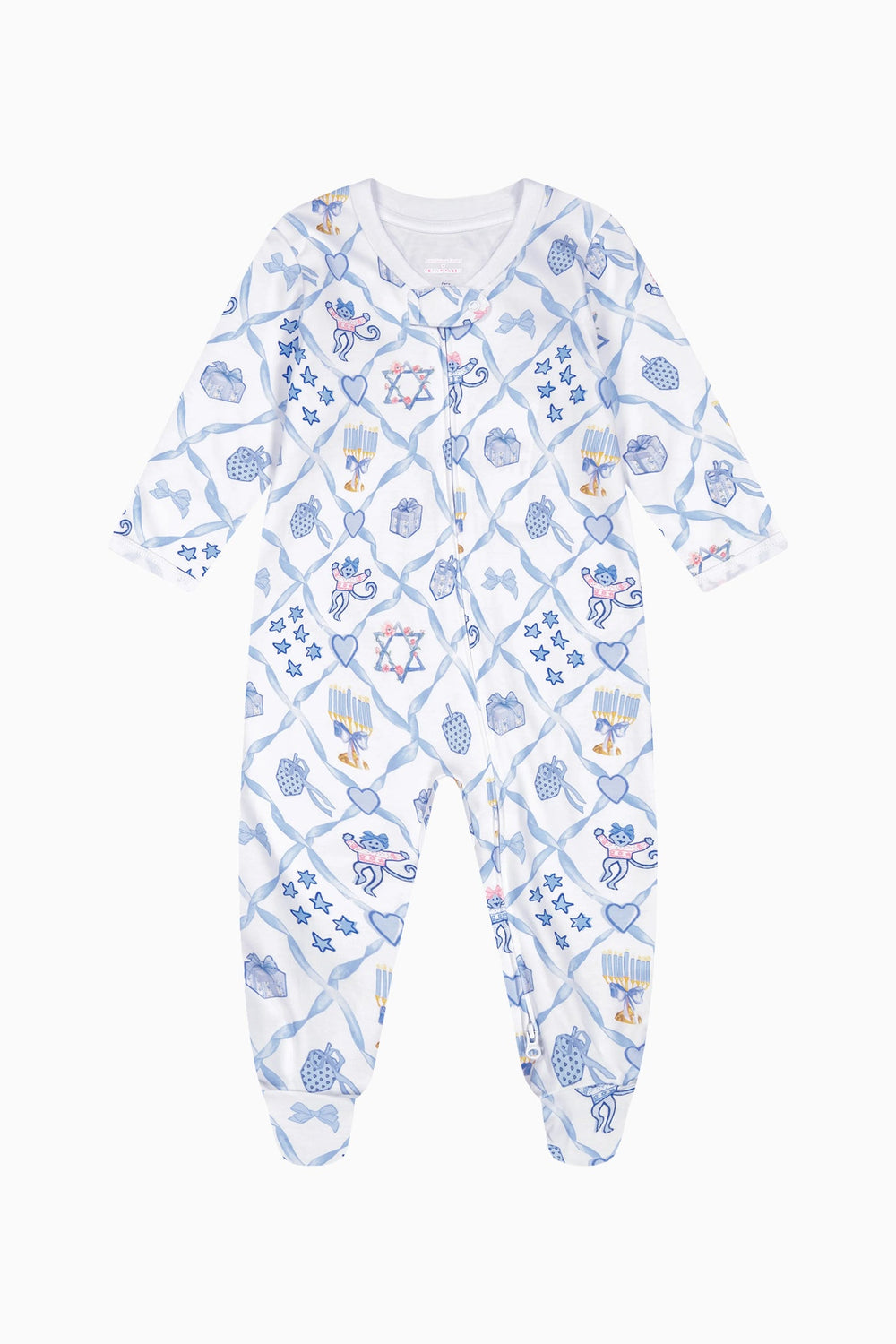 LoveShackFancy x Roller Rabbit Infant Starry Nights Lattice Zipper Footie | Loveshackfancy near me