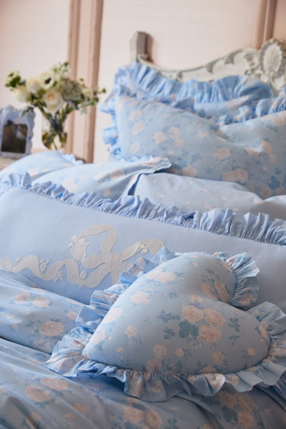 Boheme Ruffle Heart Pillow | Loveshackfancy near me