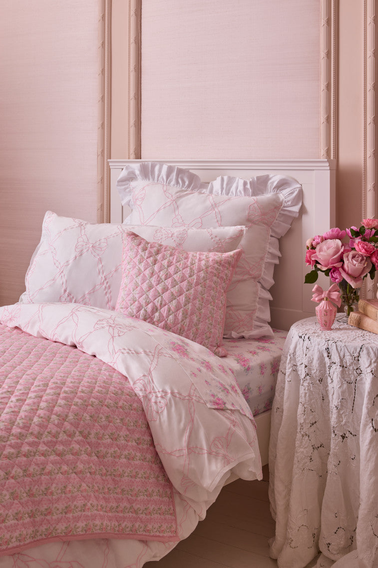 Embroidered Ruffle Euro Pillow | Loveshackfancy outlet
