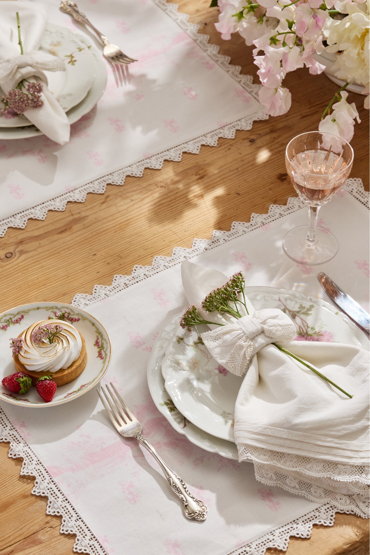 Printed Pink Victorian Place Mat - Set of 4 | Loveshackfancy on sale