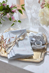 Yarn Dye Printed Bow Napkin Rings - Set of 4 | Loveshackfancy US