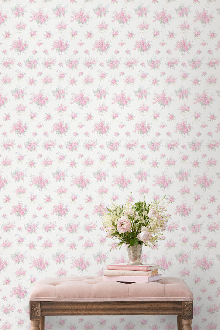 Breezy Ikat Rose Peel & Stick Wallpaper | Loveshackfancy near me
