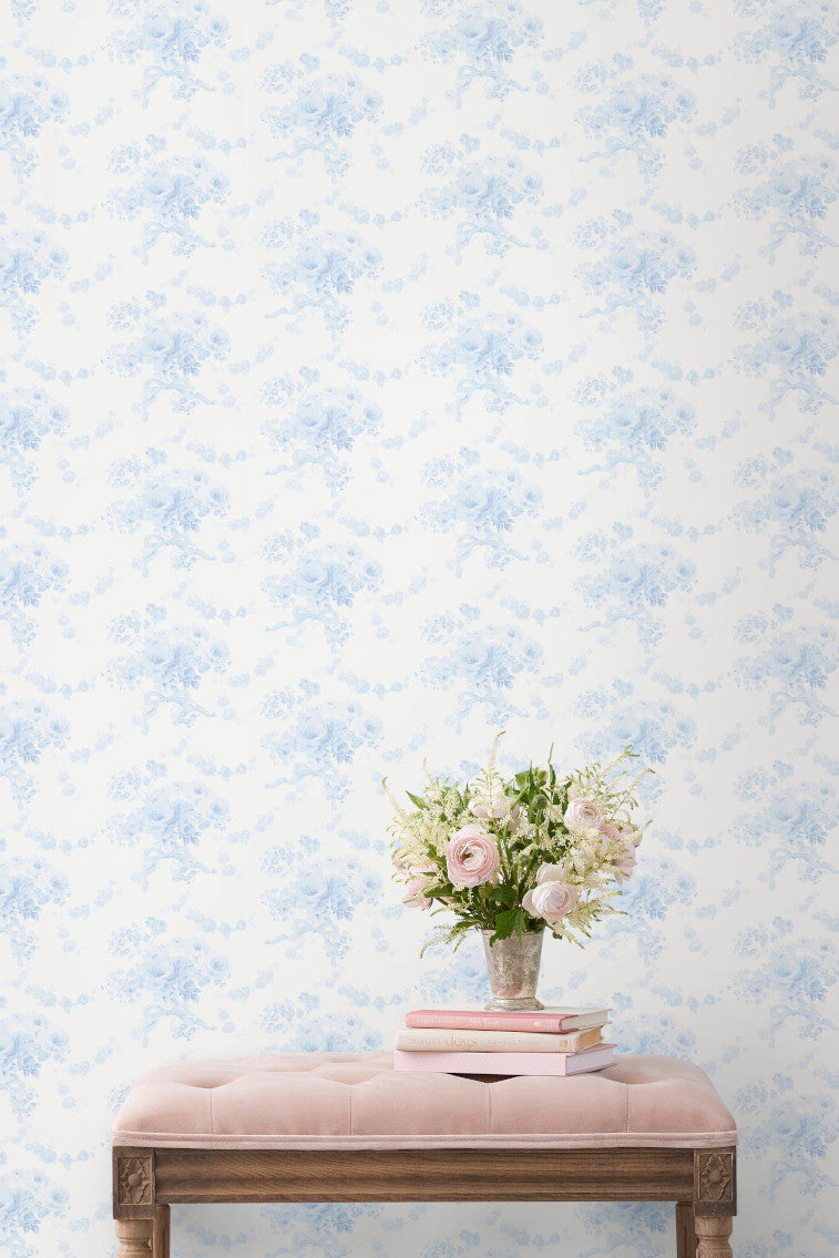 Powdered Feather Peel & Stick Wallpaper | Loveshackfancy outlet