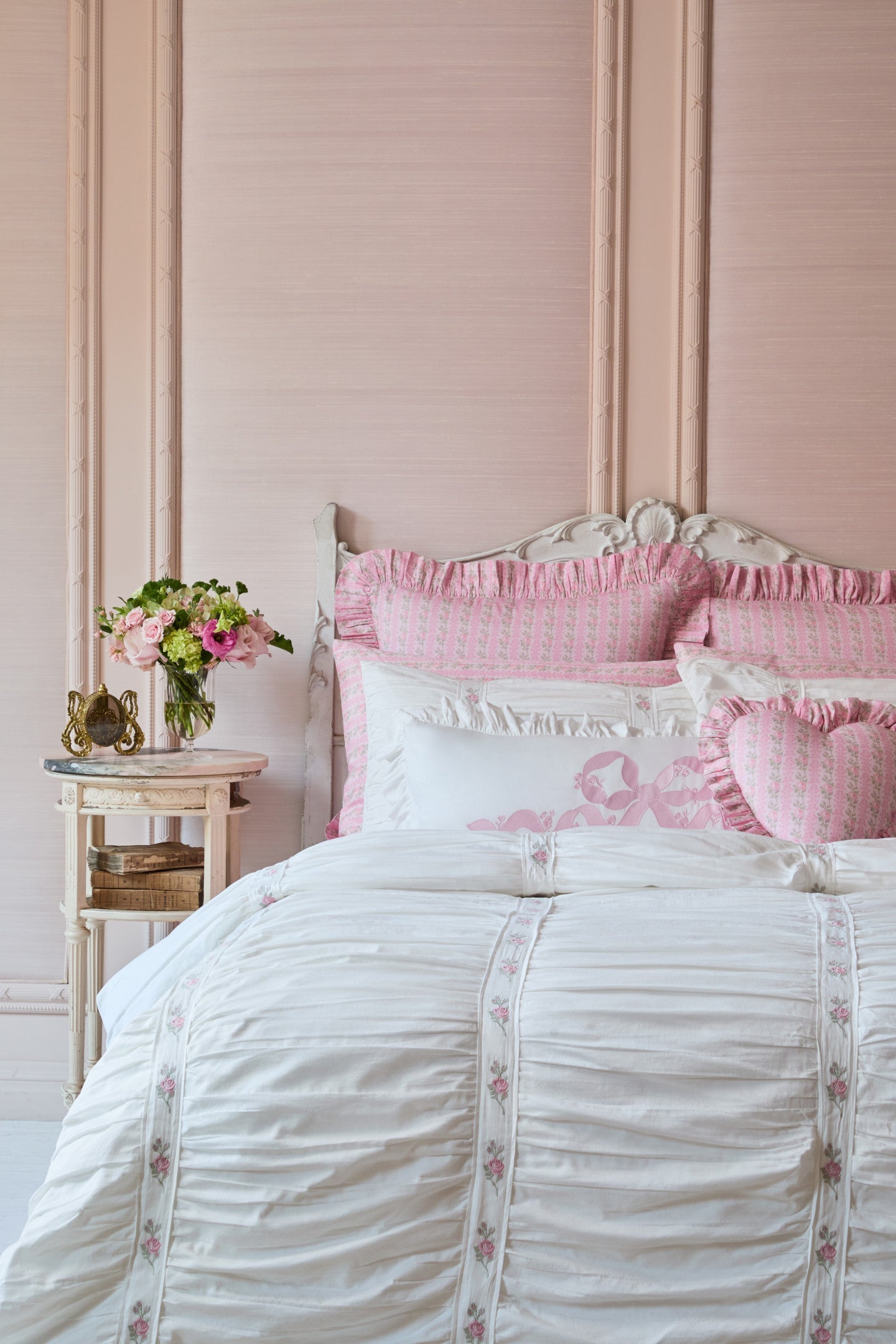 Forever In Love Embroidered Duvet Cover + Sham Set | Loveshackfancy on sale