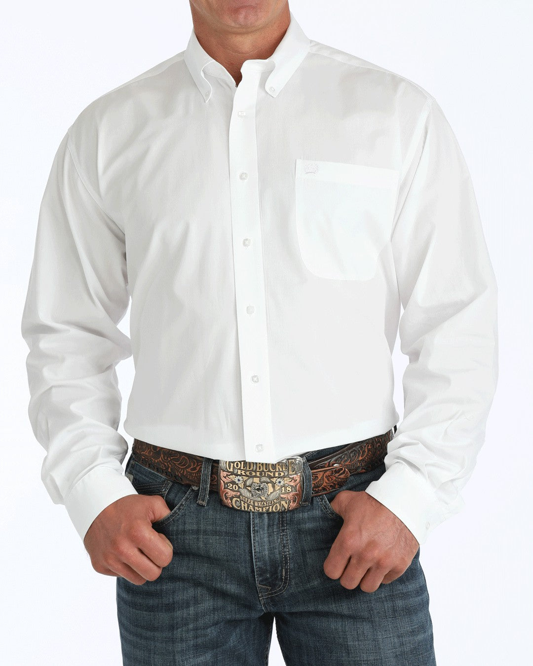 Cinch Solid Classic Fit Button-Down Western Shirt