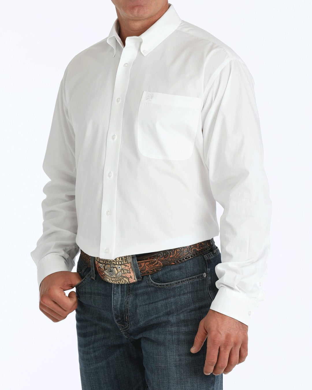 Cinch Solid Classic Fit Button-Down Western Shirt