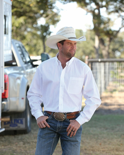 Cinch Solid Classic Fit Button-Down Western Shirt