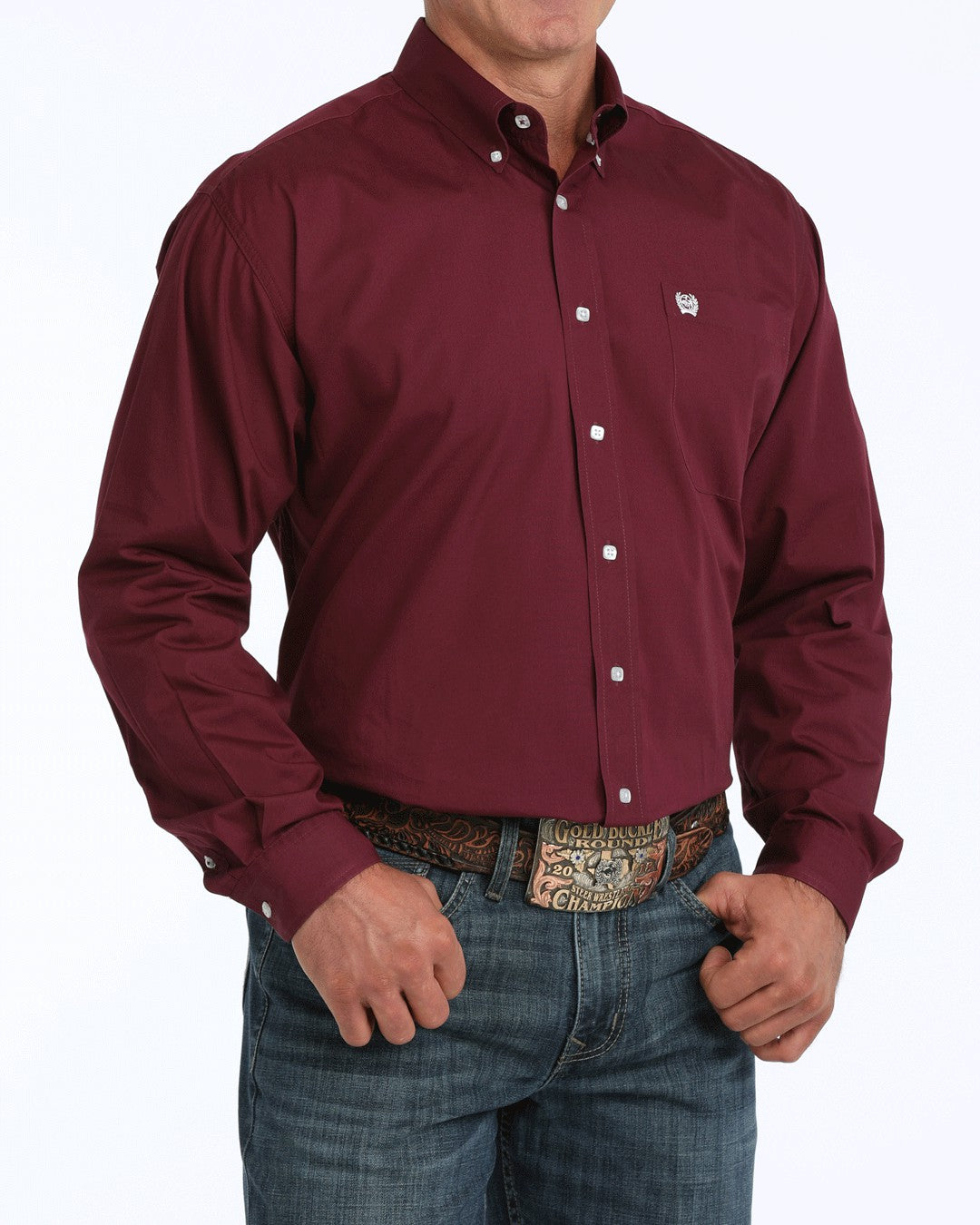 Cinch Solid Classic Fit Button-Down Western Shirt