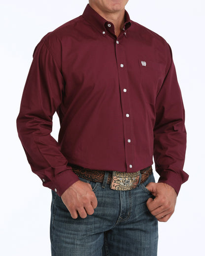 Cinch Solid Classic Fit Button-Down Western Shirt
