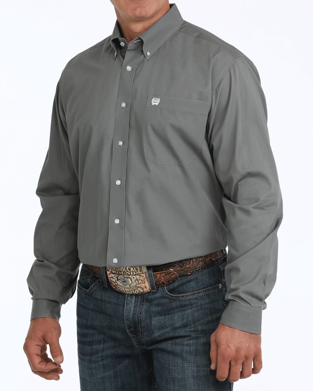 Cinch Solid Classic Fit Button-Down Western Shirt