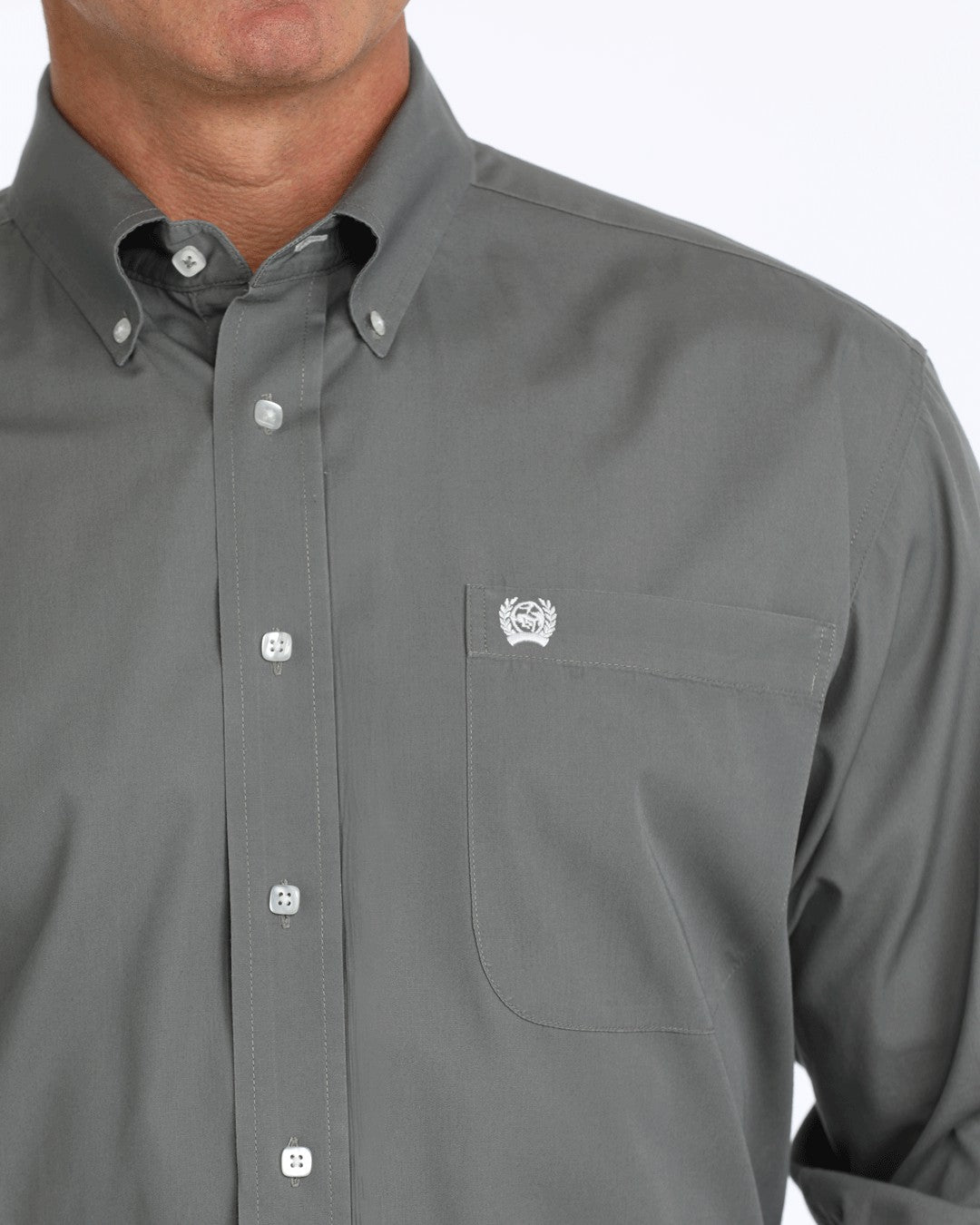 Cinch Solid Classic Fit Button-Down Western Shirt