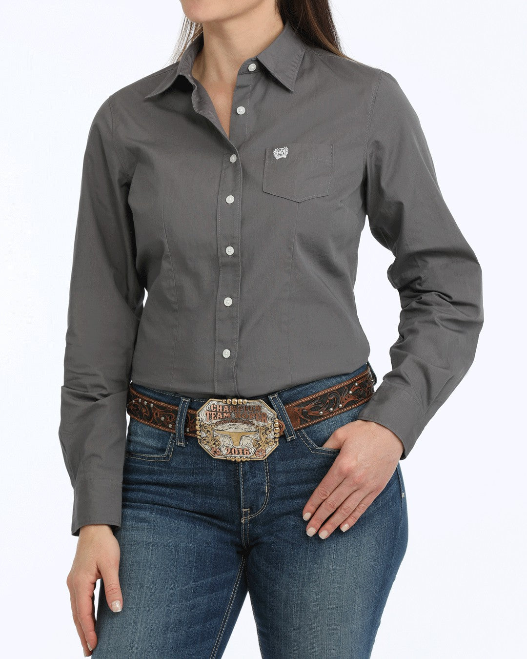 Cinch WoSolid Arena Fit Button-Down Western Shirt