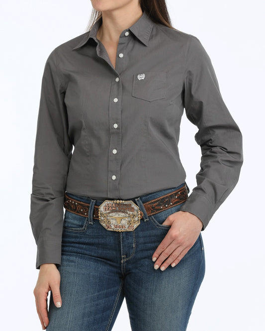 Cinch WoSolid Arena Fit Button-Down Western Shirt