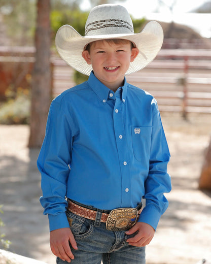 Cinch Boy's Solid Button-Down Western Shirt