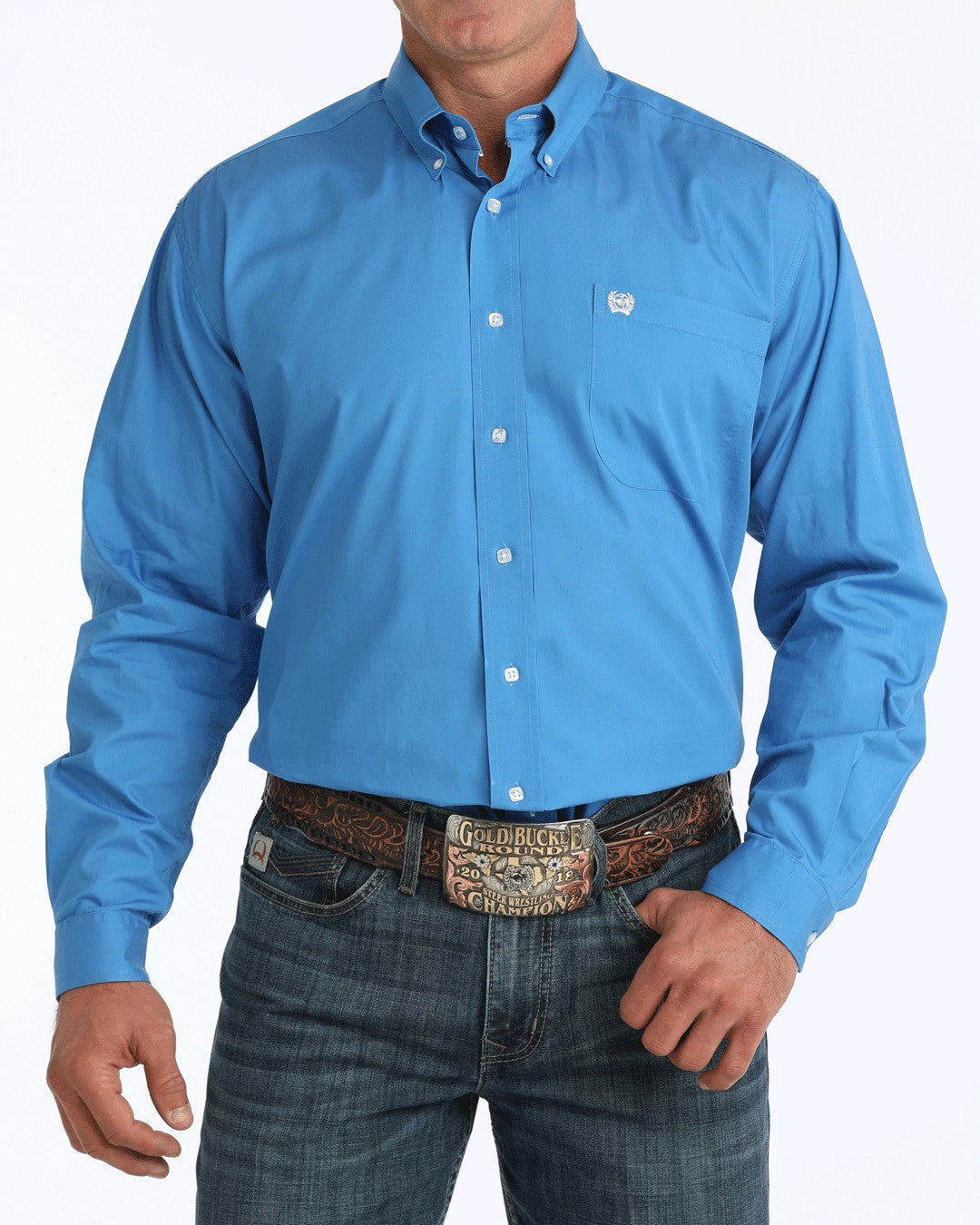 Cinch Solid Classic Fit Button-Down Western Shirt