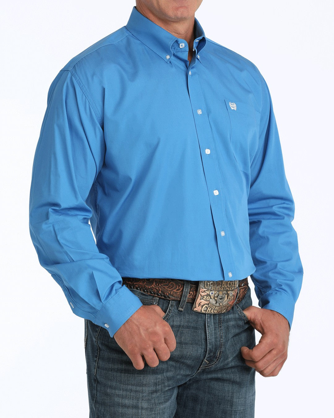 Cinch Solid Classic Fit Button-Down Western Shirt
