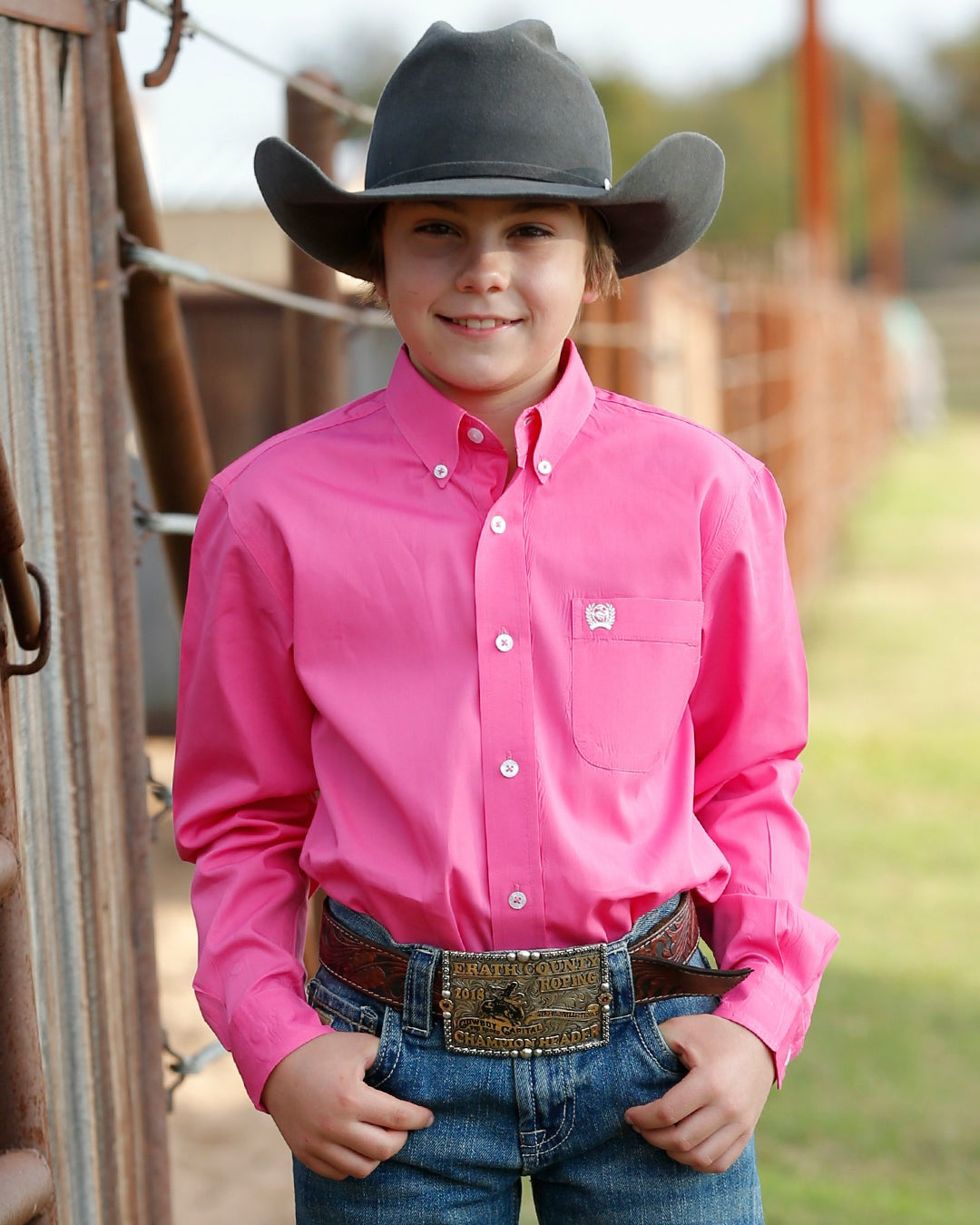 Cinch Boy's Solid Button-Down Western Shirt