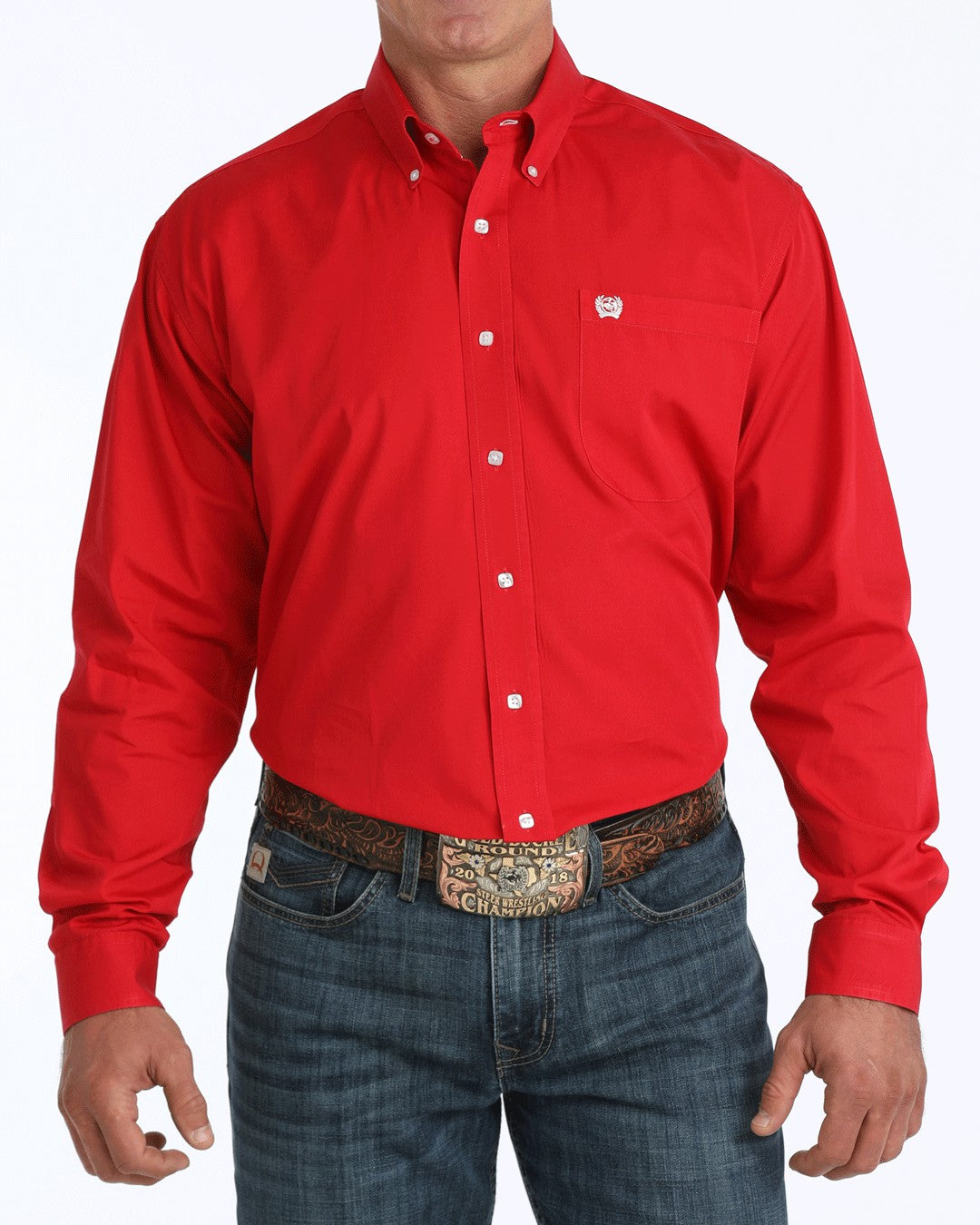 Cinch Solid Classic Fit Button-Down Western Shirt