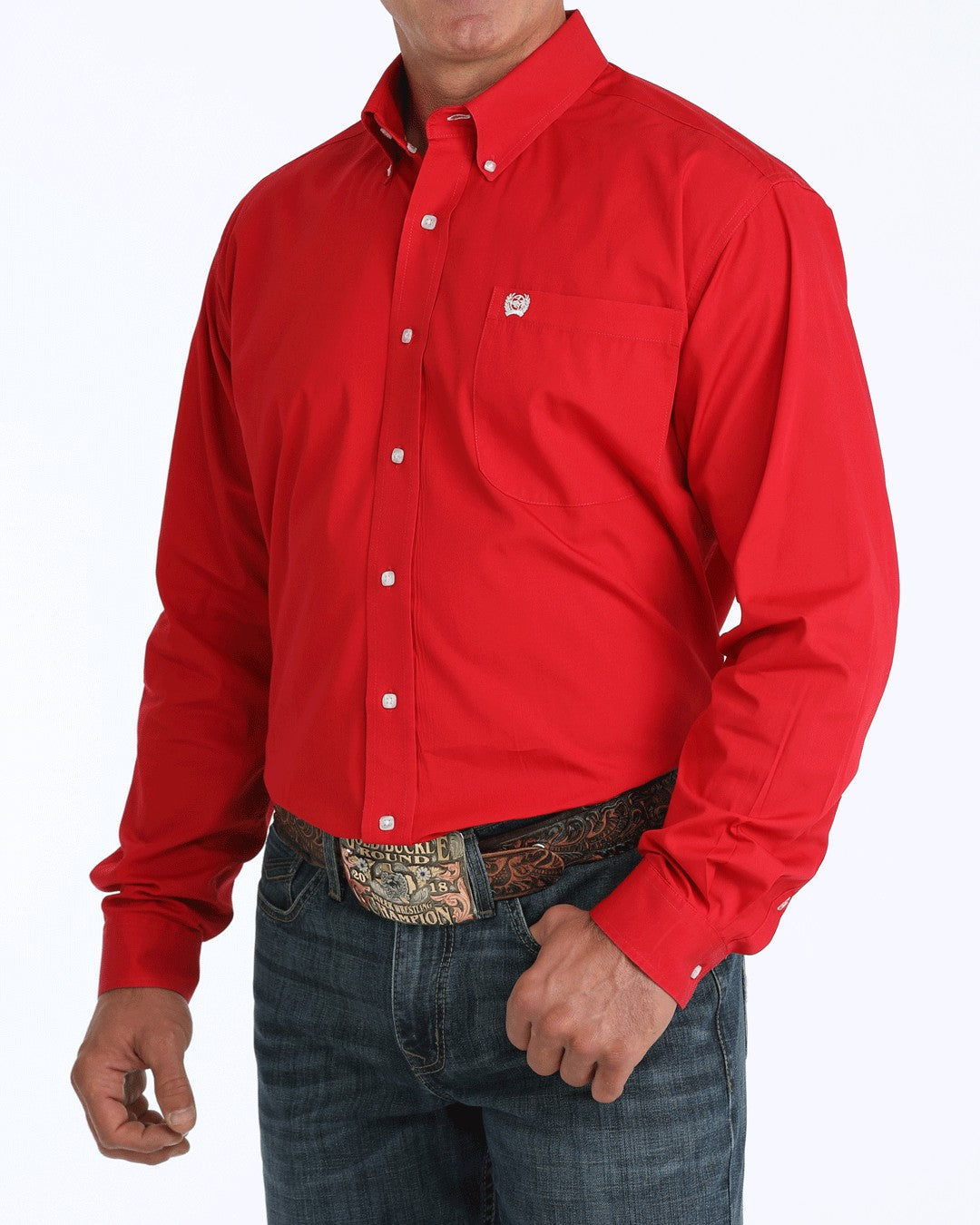 Cinch Solid Classic Fit Button-Down Western Shirt