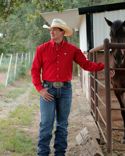 Cinch Solid Classic Fit Button-Down Western Shirt