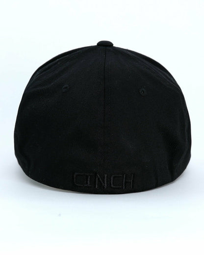 Cinch Fitted Flexfit Cap with American Flag - Black on Black