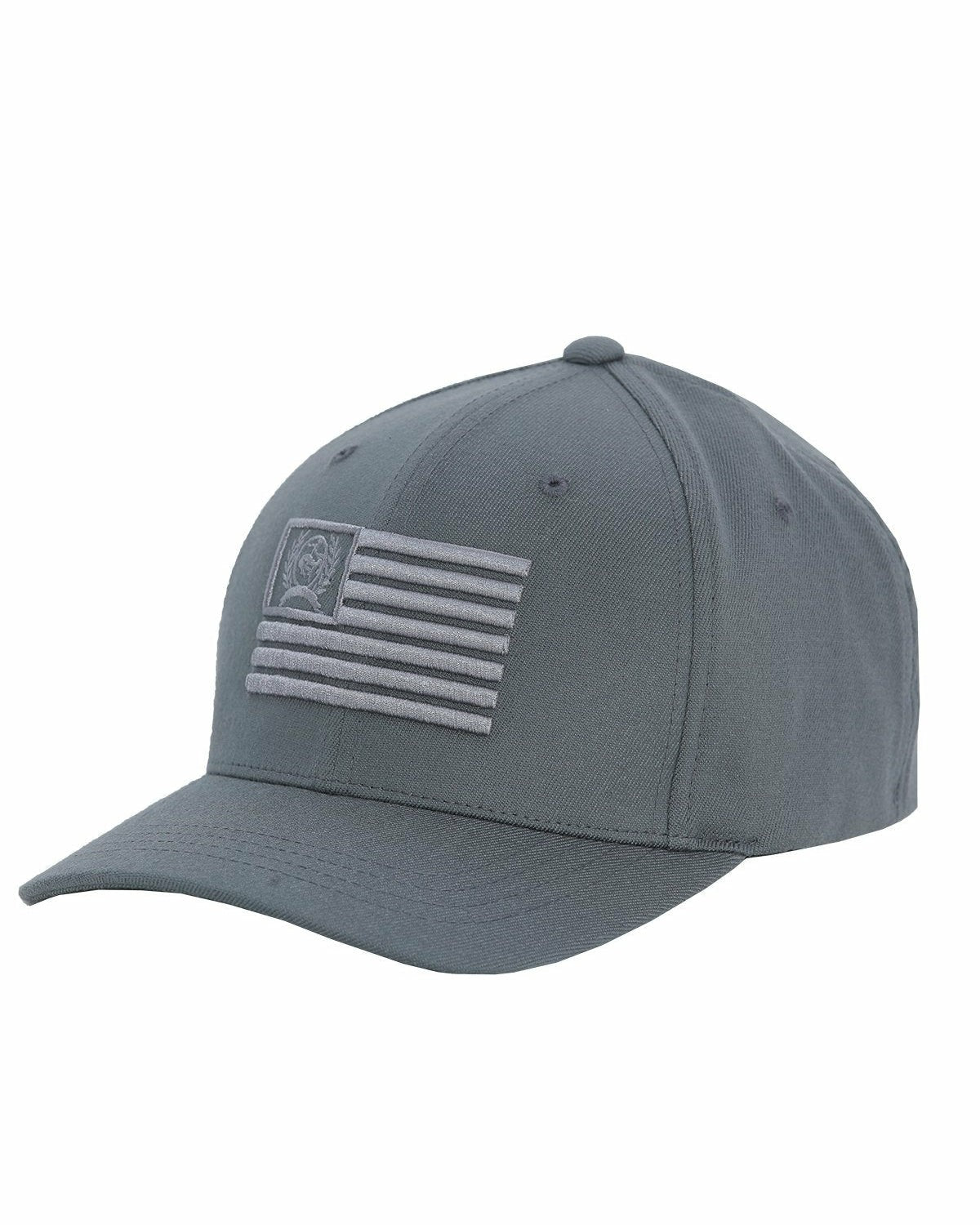 Cinch Fitted FlexFit Cap with USA Flag - Gray