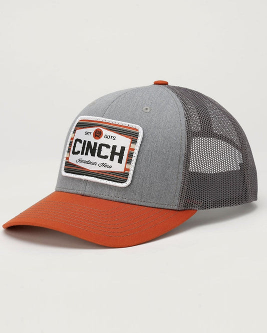 Cinch Hometown Hero Trucker Cap - Orange and Gray
