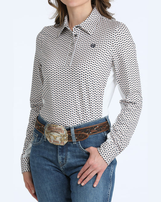 Cinch White Buttons, White Logo Embroidery