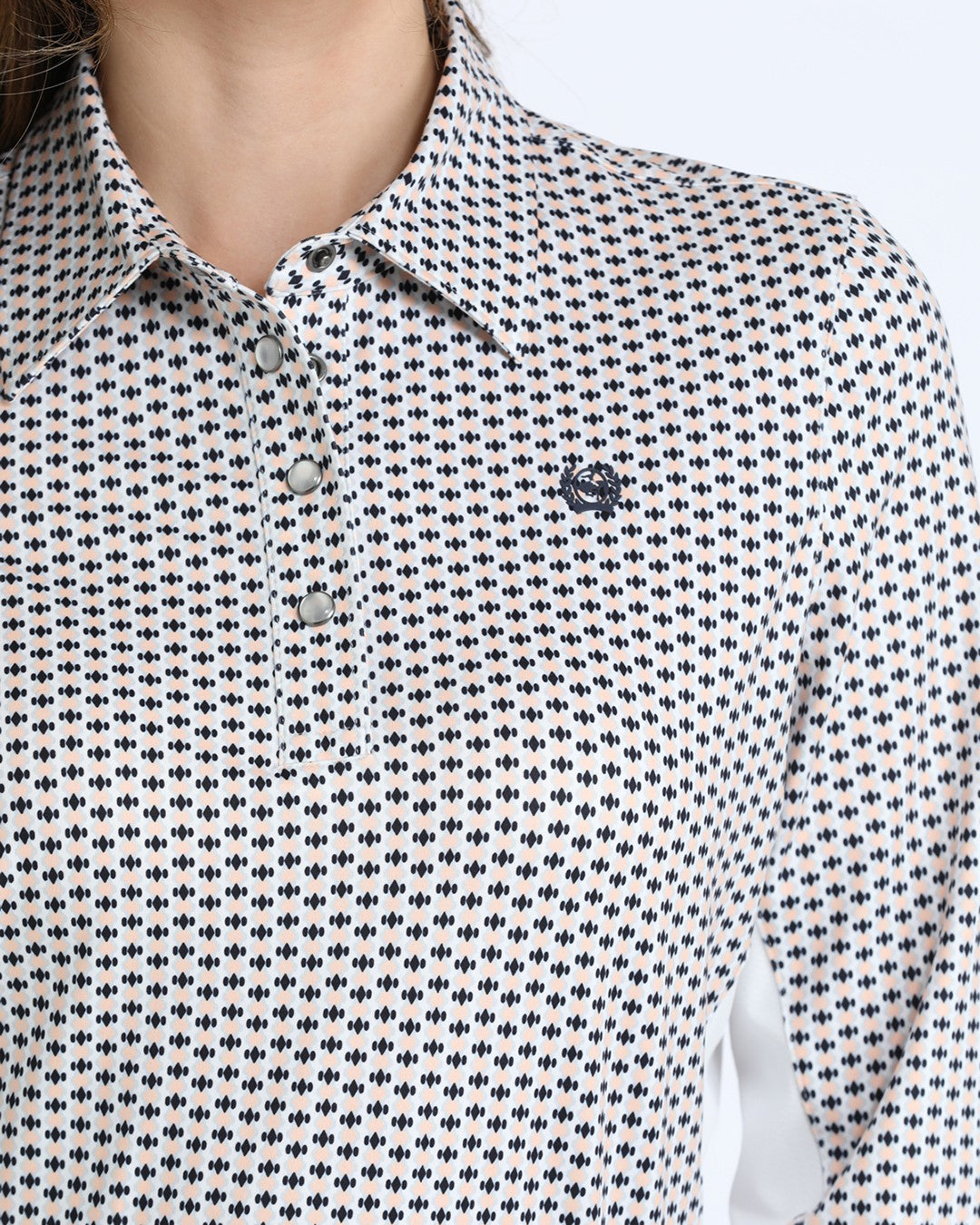 Cinch White Buttons, White Logo Embroidery
