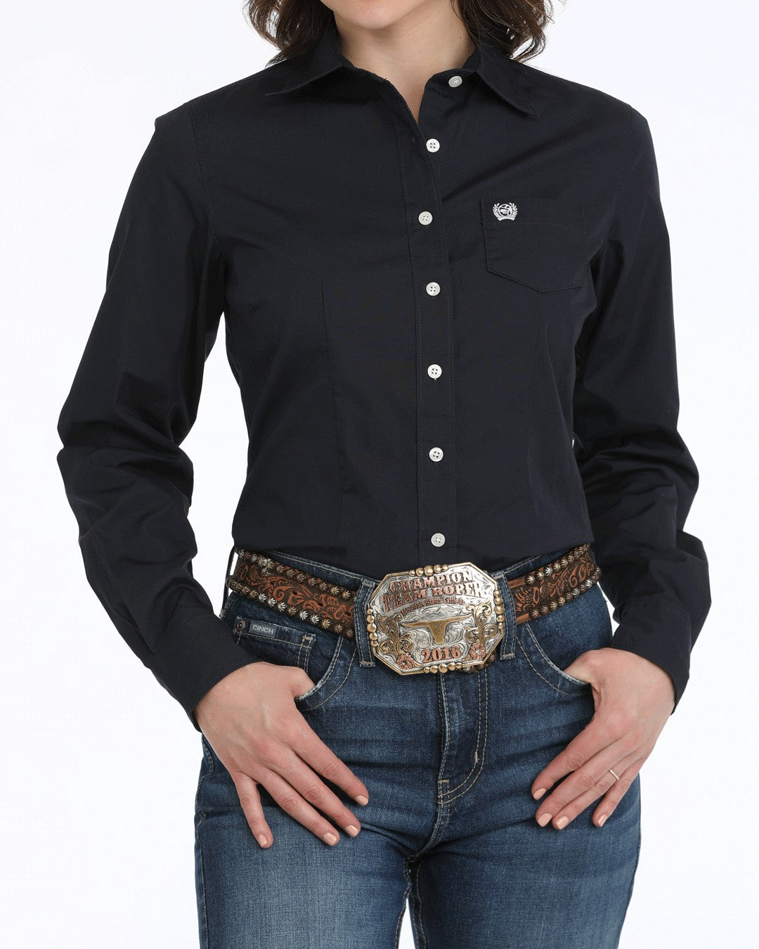 Cinch WoSolid Arena Fit Button-Down Western Shirt