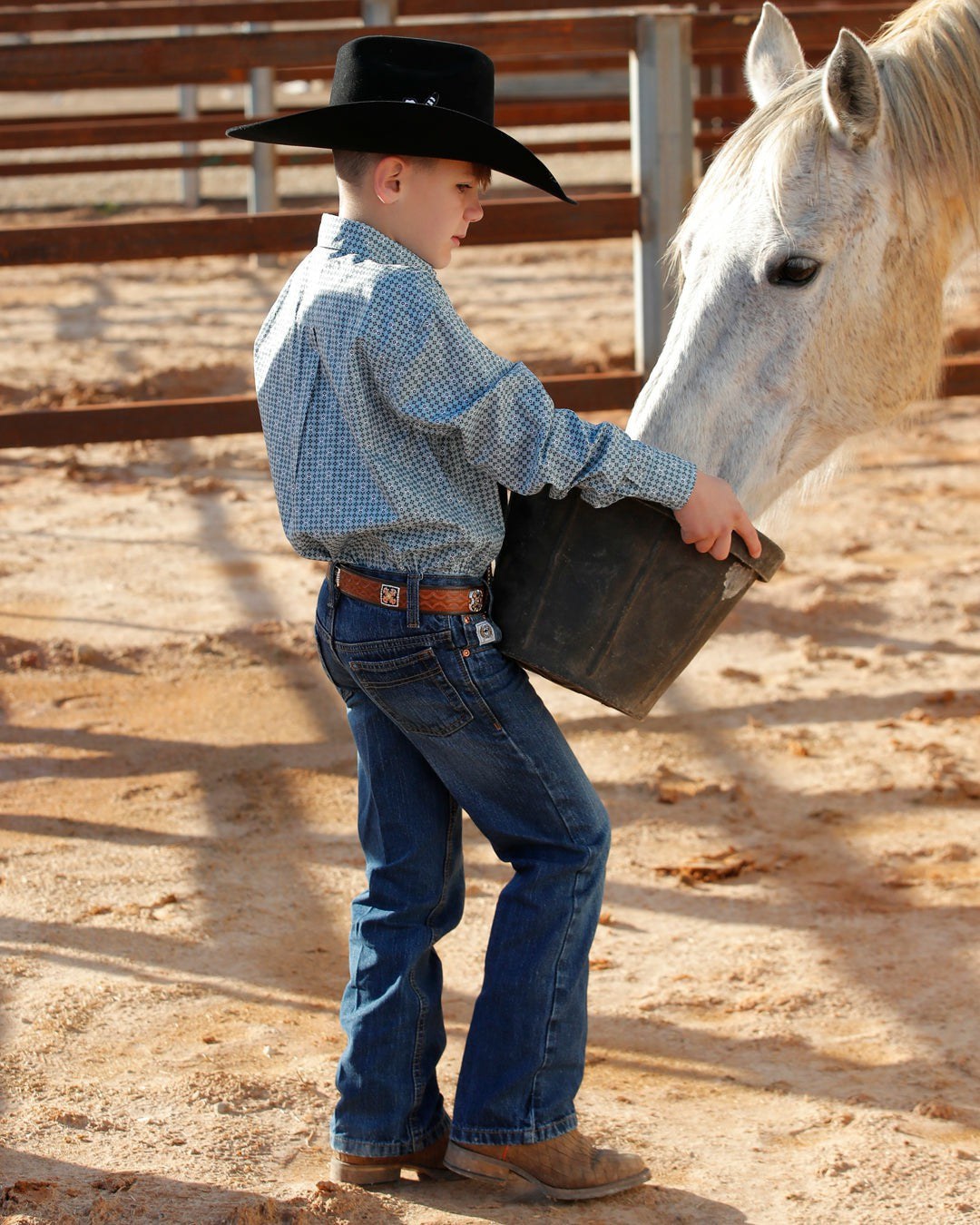 Cinch Boy's White Label Slim Fit -Dark Stonewash