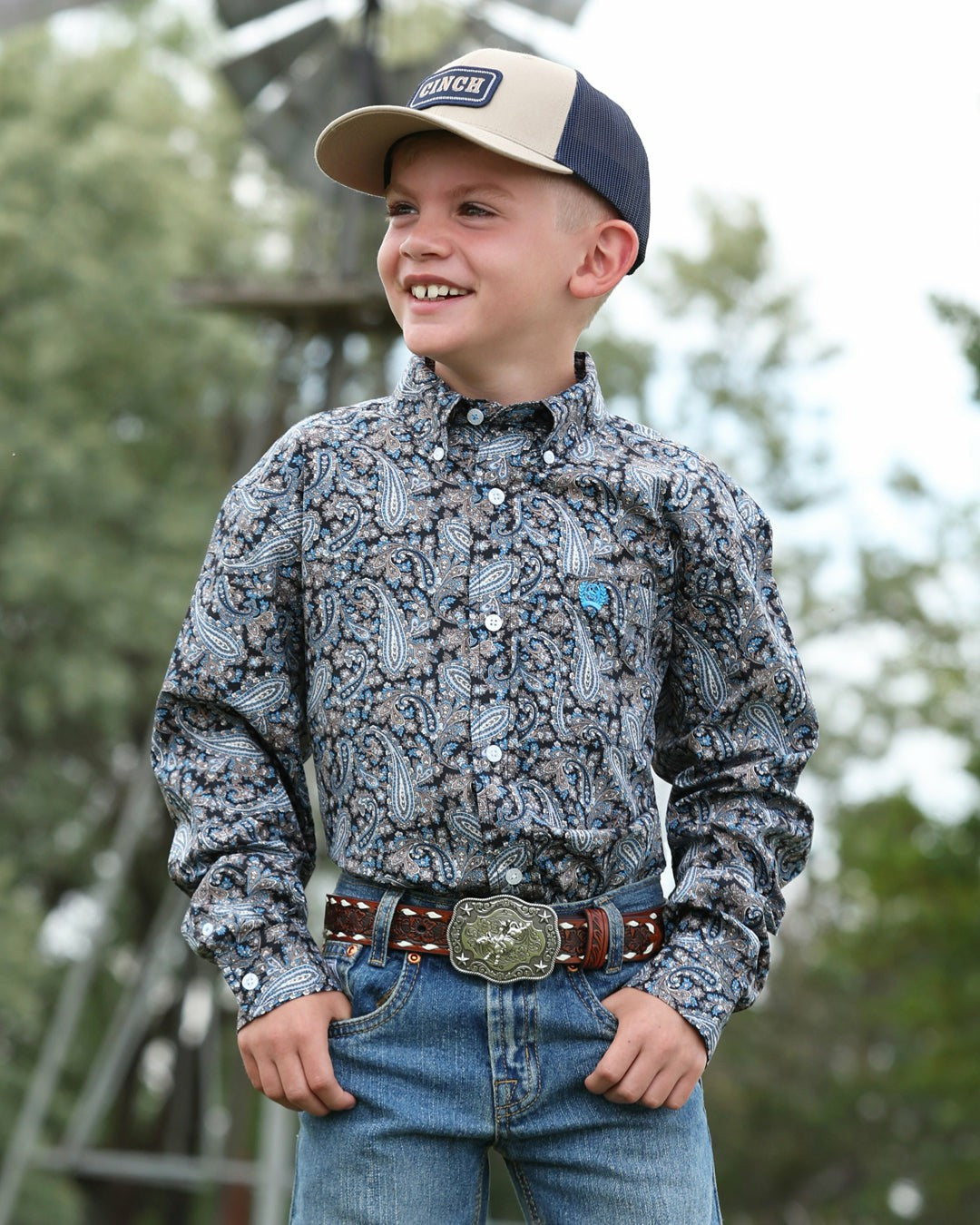 Cinch Boy's Button-Down Western Shirt