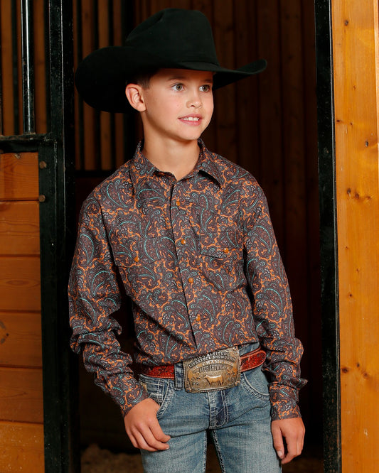 Cinch Boy's Snap Front Western Shirt