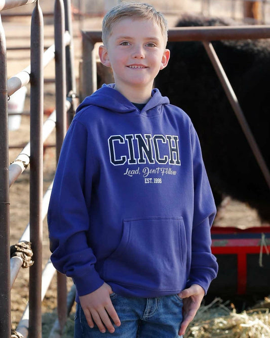 Cinch Boy's Lead Don't Follow Hoodie - Purple **Final Sale**