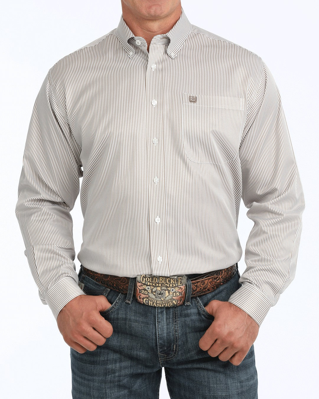 Cinch Men’s TENCEL™ Classic Fit Button-Down Western Shirt