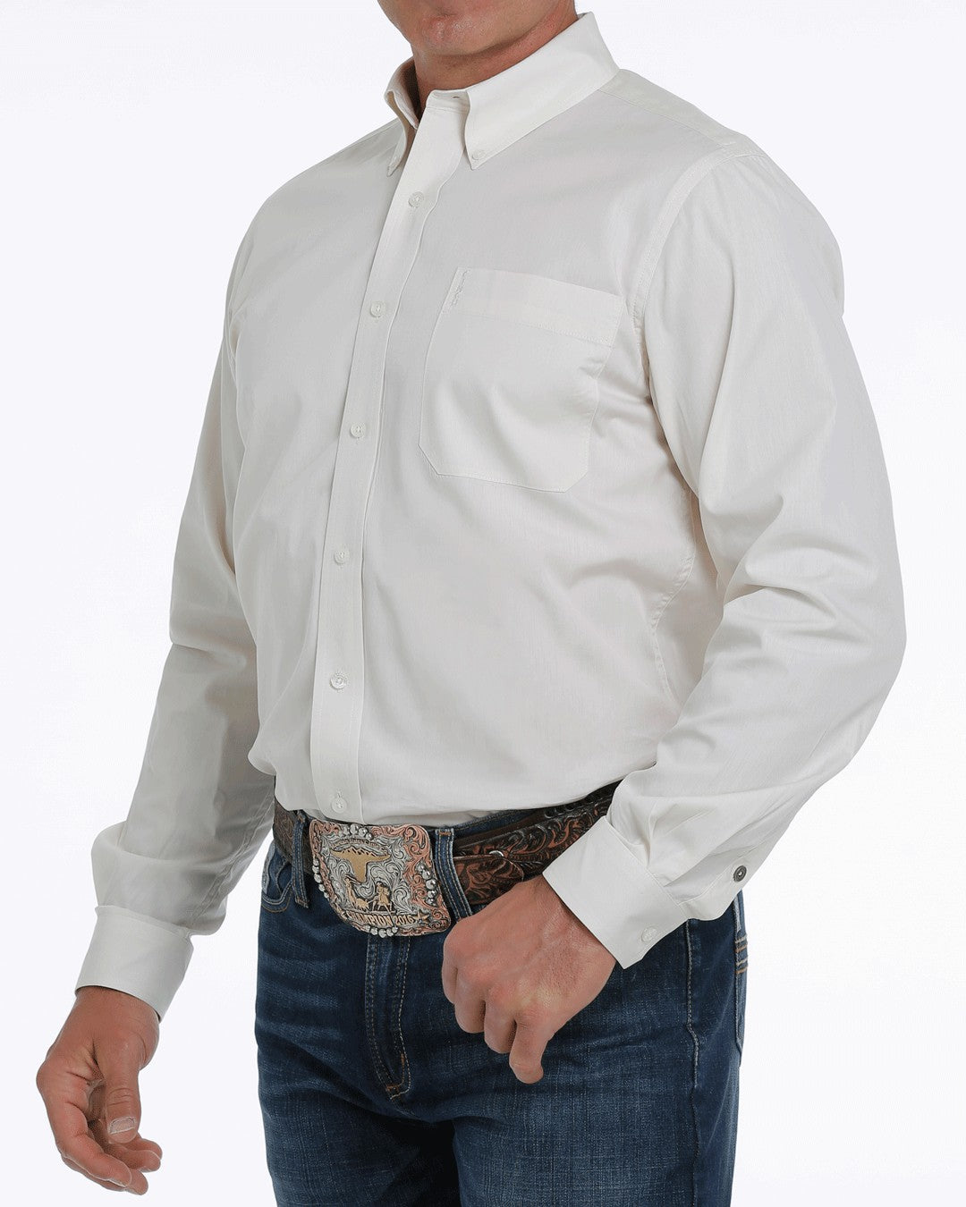 Cinch Solid Modern Fit Button-Down Western Shirt