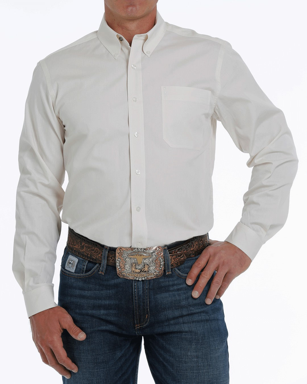 Cinch Solid Modern Fit Button-Down Western Shirt