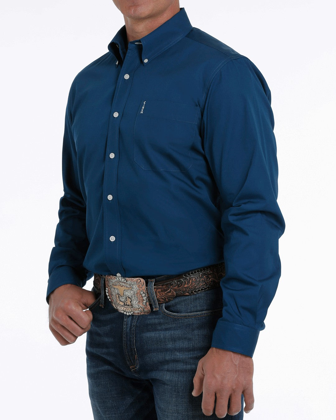 Cinch Solid Modern Fit Button-Down Western Shirt