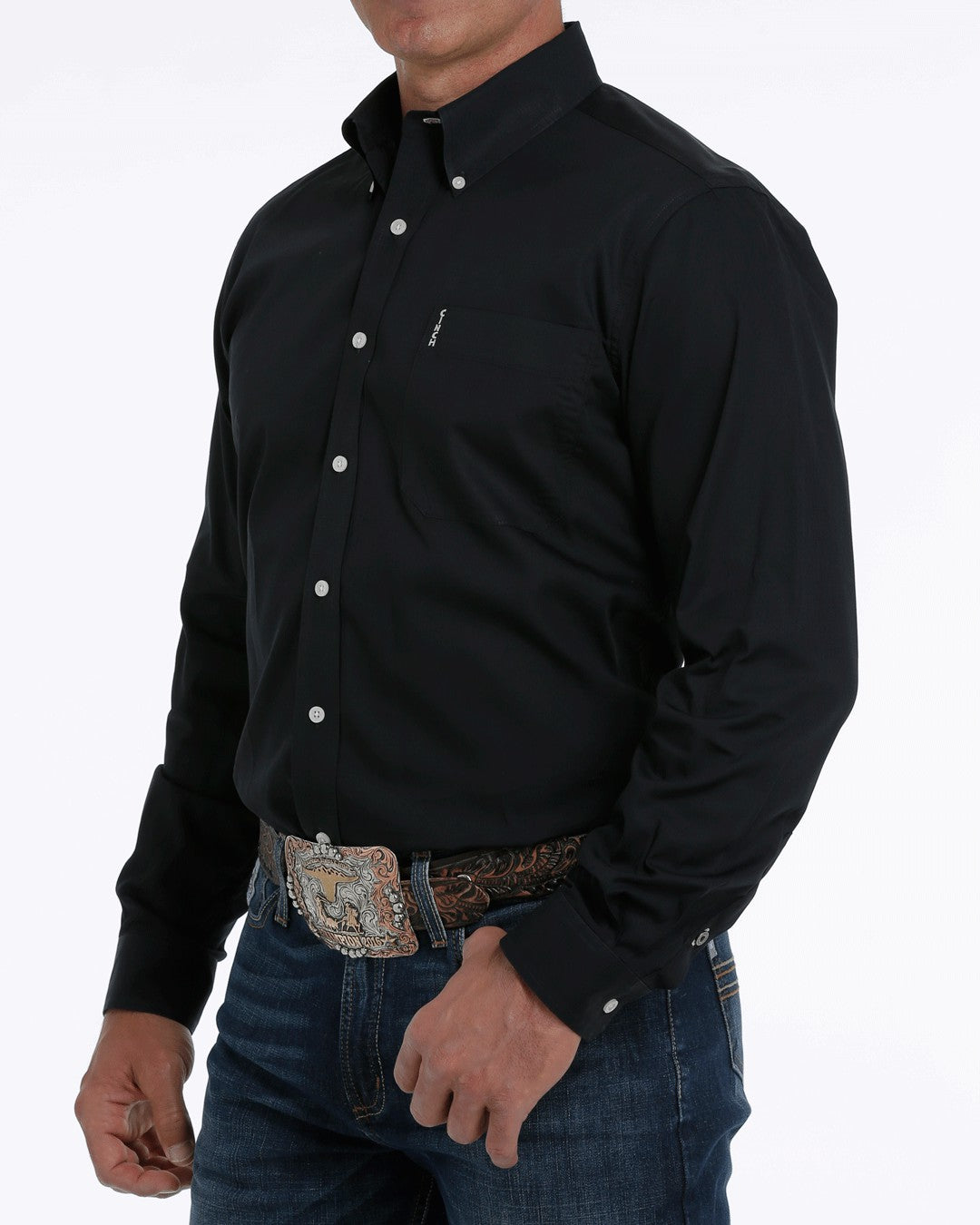 Cinch Solid Modern Fit Button-Down Western Shirt